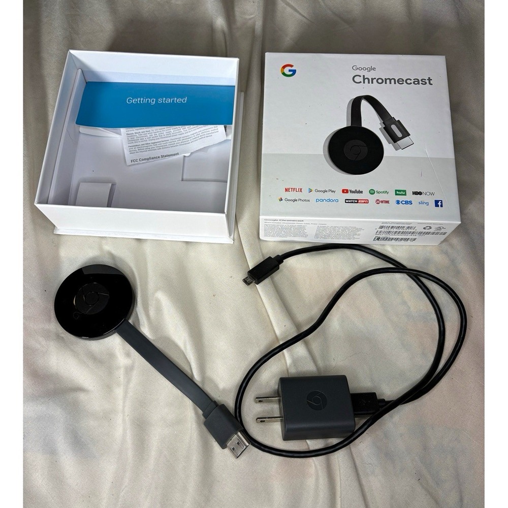 Google Chromecast Streaming Media Player 1080p Wi-Fi HDMI Black GA3A00093